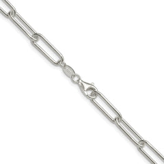 Sterling Silver Polished 5.5mm Paperclip Chain