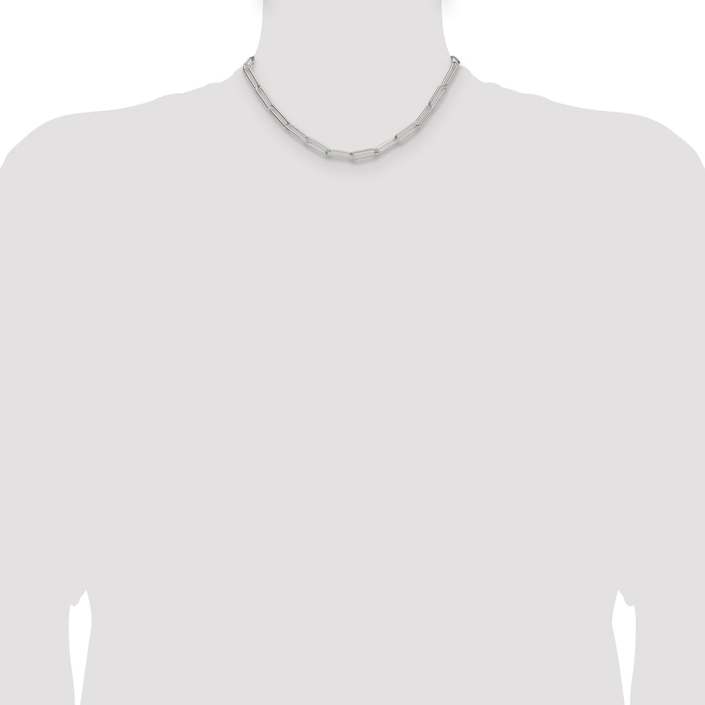 Sterling Silver Polished 5.5mm Paperclip Chain