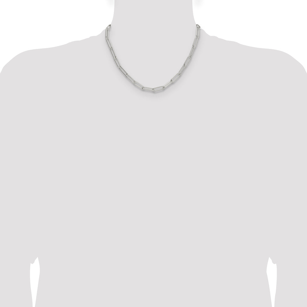 Sterling Silver Polished 5.5mm Paperclip Chain