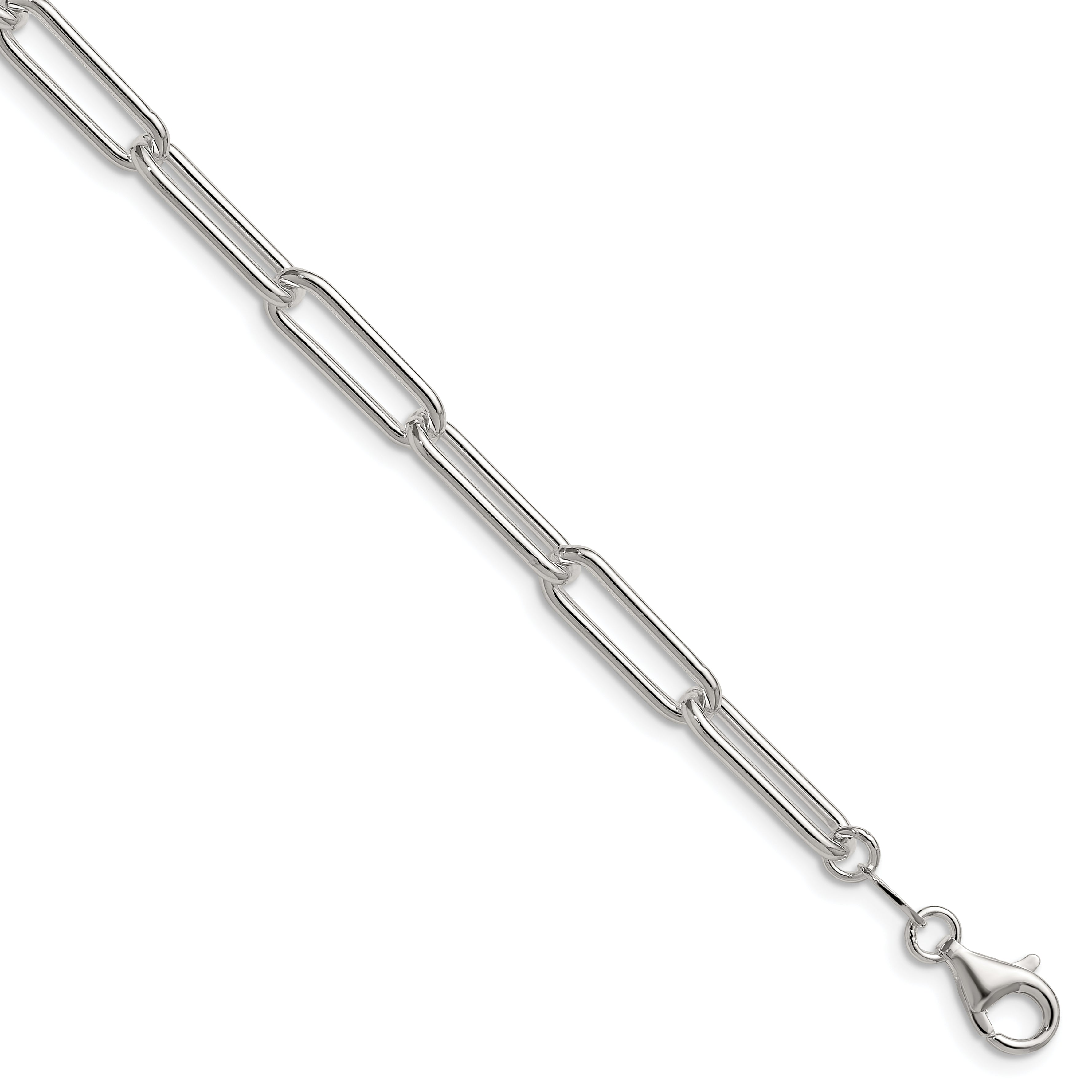 Sterling Silver Polished 5.5mm Paperclip Chain Main image