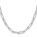 Sterling Silver Rhodium-plated Polished 5.5mm Paperclip Chain