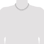 Sterling Silver Rhodium-plated Polished 5.5mm Paperclip Chain