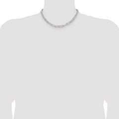 Sterling Silver Rhodium-plated Polished 5.5mm Paperclip Chain