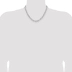 Sterling Silver Rhodium-plated Polished 5.5mm Paperclip Chain