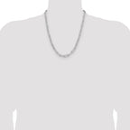Sterling Silver Rhodium-plated Polished 5.5mm Paperclip Chain