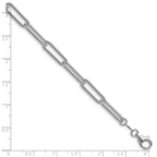 Sterling Silver Rhodium-plated Polished 5.5mm Paperclip Chain