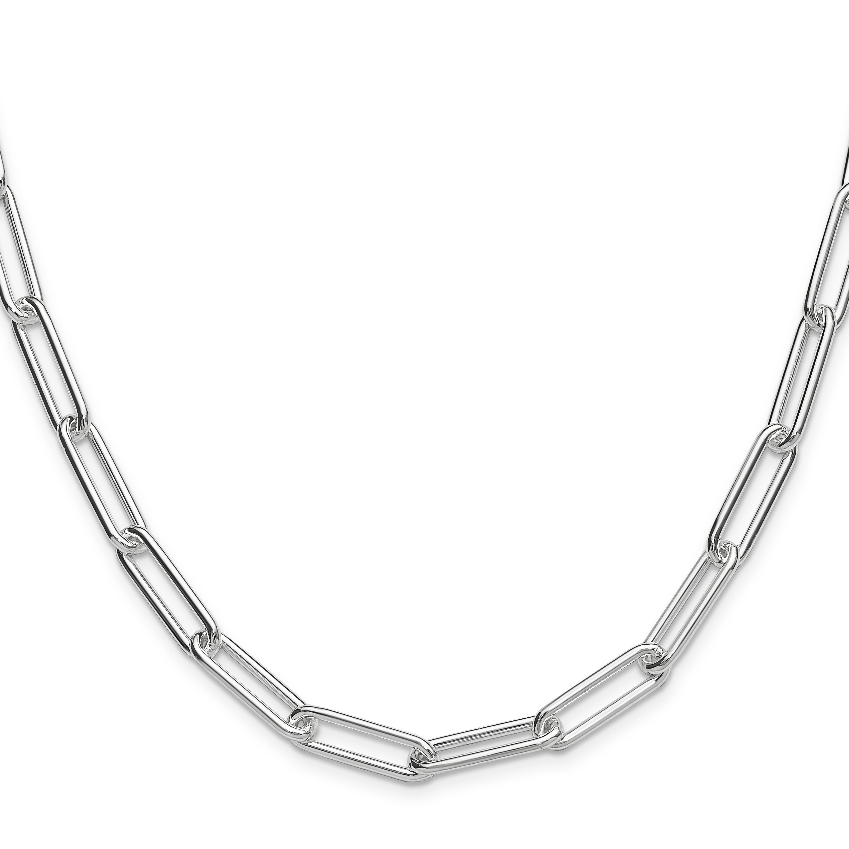 Sterling Silver Polished 6.5mm Paperclip Chain