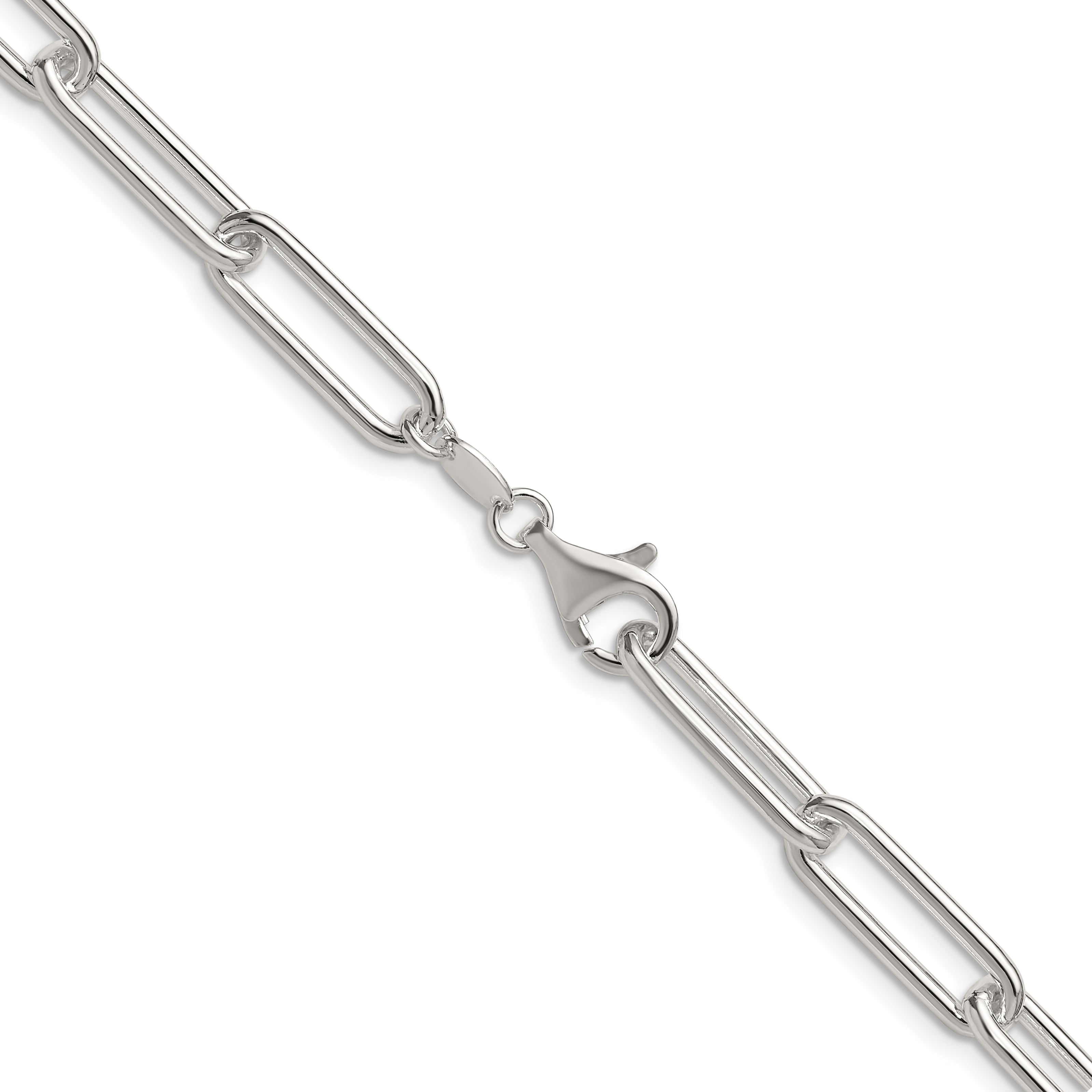 Sterling Silver Polished 6.5mm Paperclip Chain