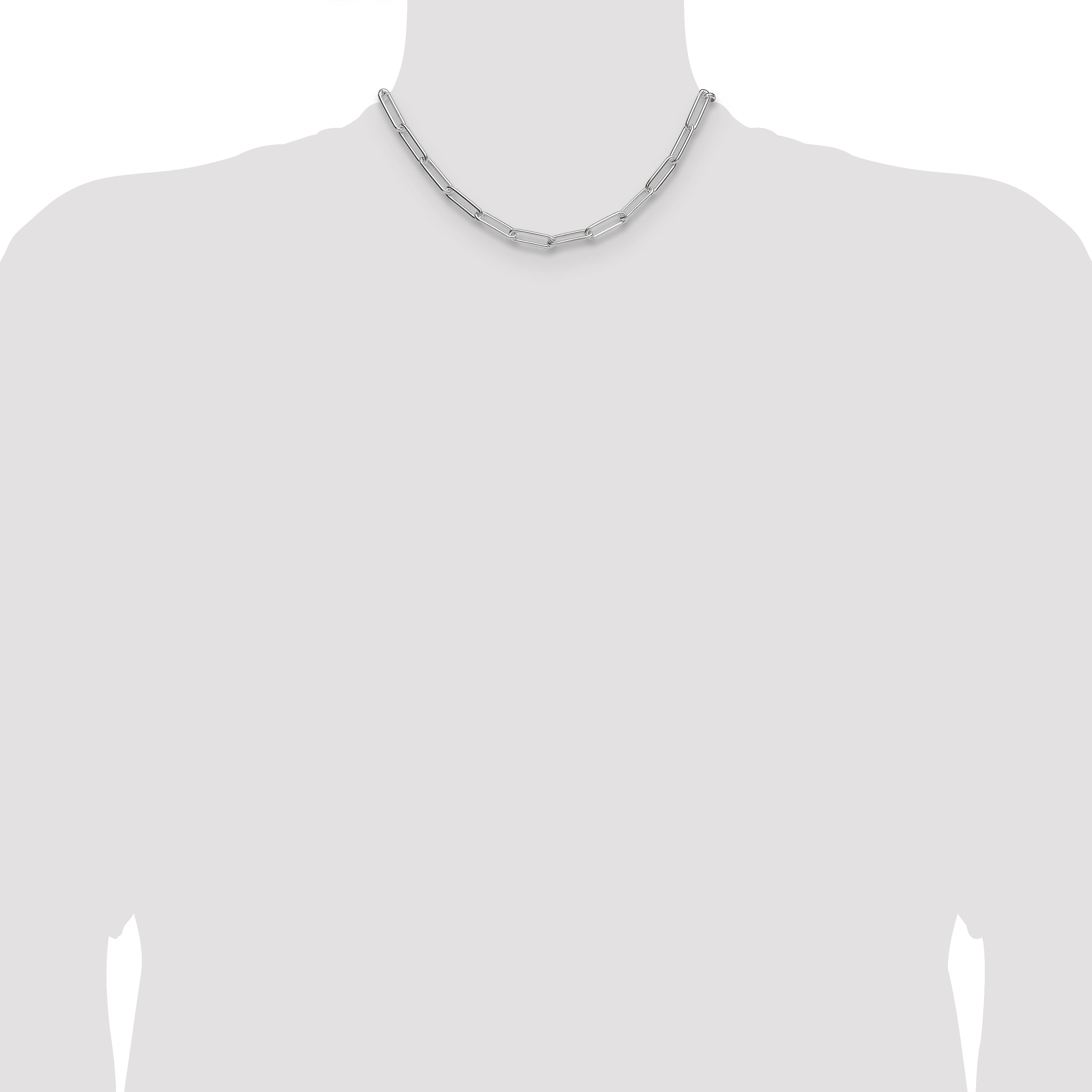 Sterling Silver Polished 6.5mm Paperclip Chain