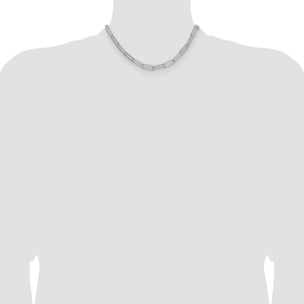 Sterling Silver Polished 6.5mm Paperclip Chain