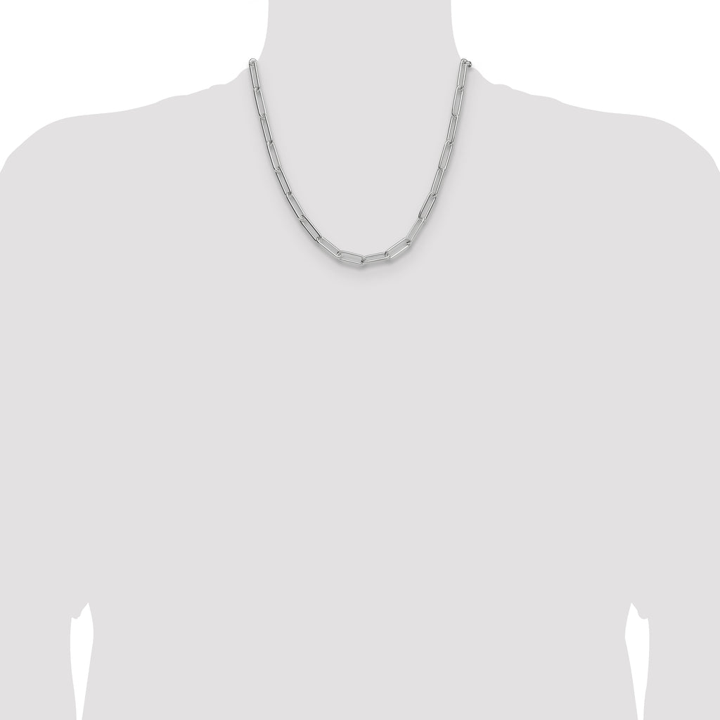 Sterling Silver Polished 6.5mm Paperclip Chain