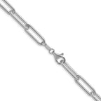 Sterling Silver Rhodium-plated Polished 6.5mm Paperclip Chain