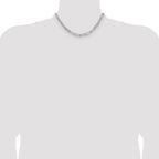 Sterling Silver Rhodium-plated Polished 6.5mm Paperclip Chain