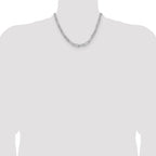 Sterling Silver Rhodium-plated Polished 6.5mm Paperclip Chain