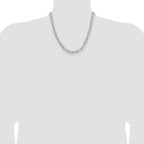 Sterling Silver Rhodium-plated Polished 6.5mm Paperclip Chain