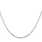 Sterling Silver Beaded Chain Necklace 1.5mm