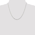 Sterling Silver Beaded Chain Necklace 1.5mm