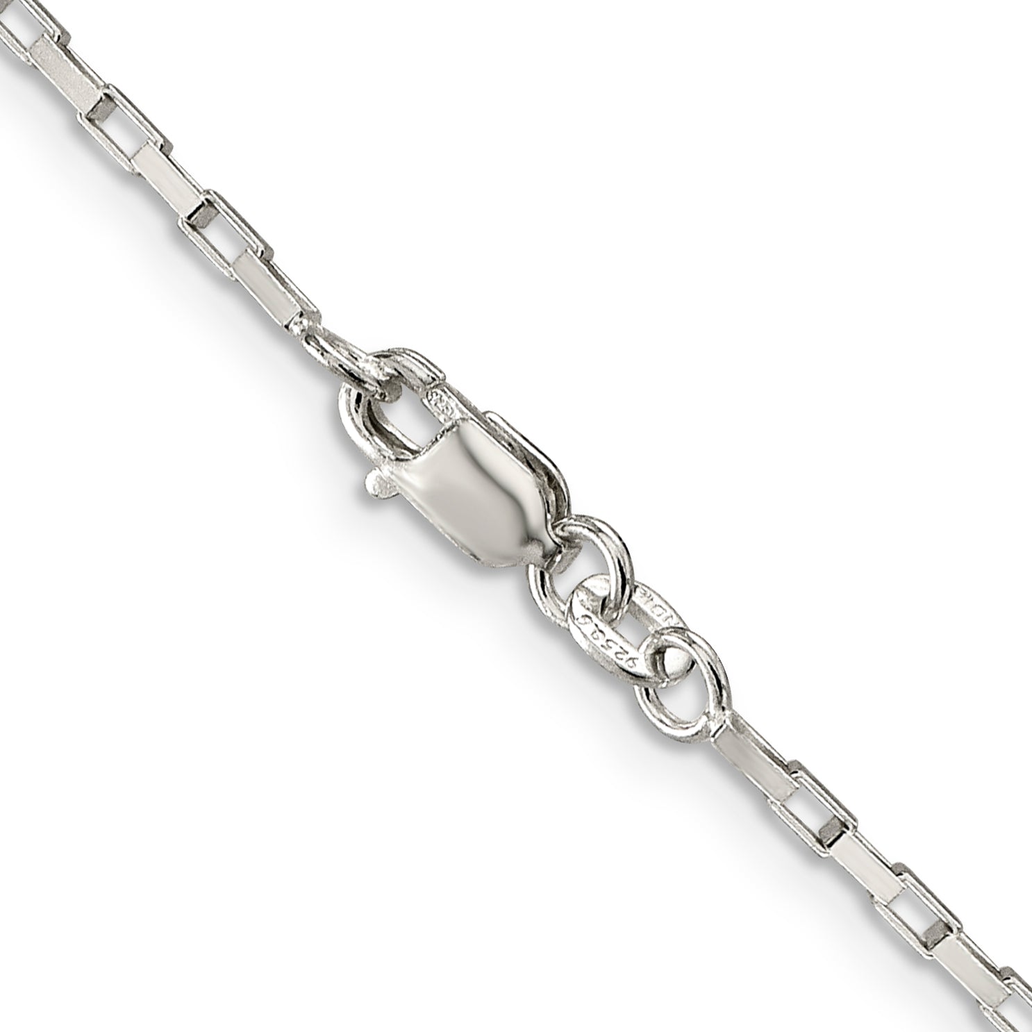 Sterling Silver Box Chain Necklace 1.65mm