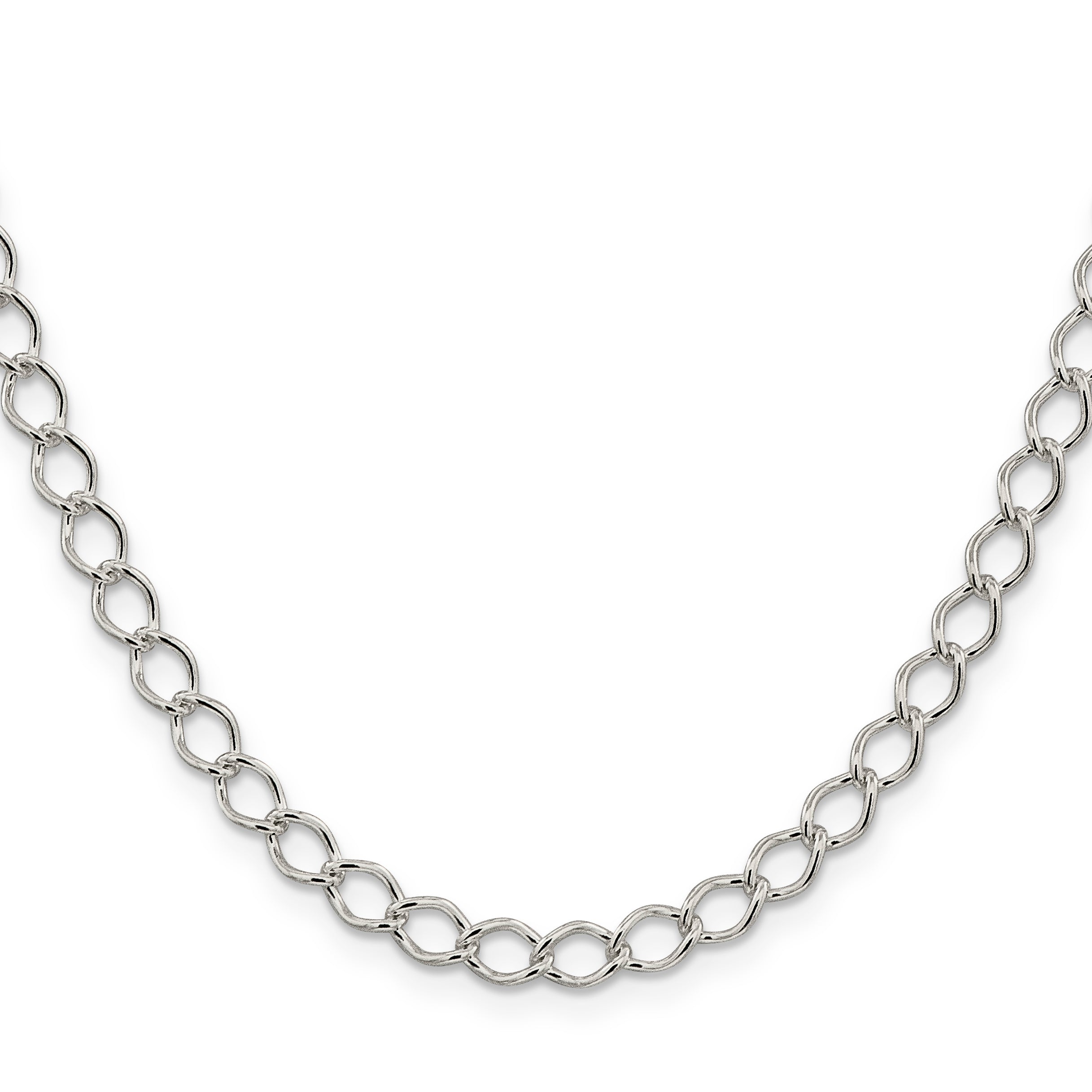 Sterling Silver Curb Chain Necklace 5.75mm Secondary image