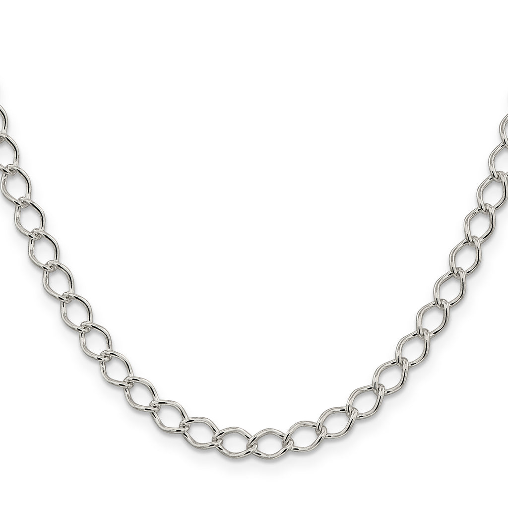 Sterling Silver Curb Chain Necklace 5.75mm