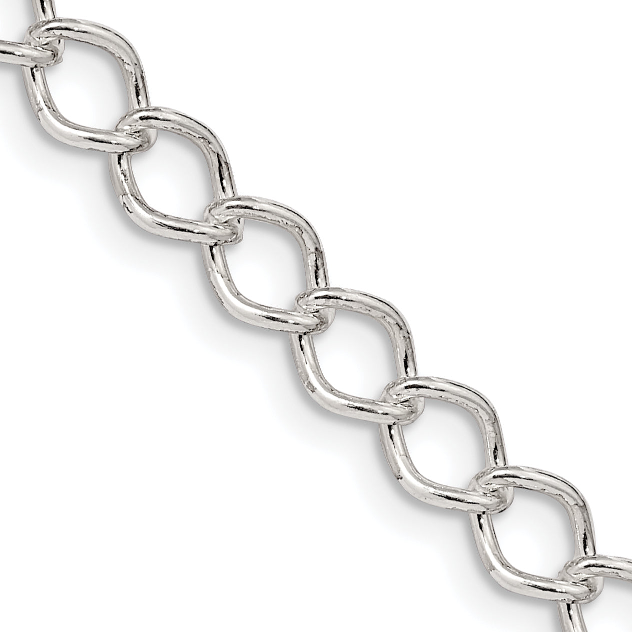 Sterling Silver Curb Chain Necklace 5.75mm