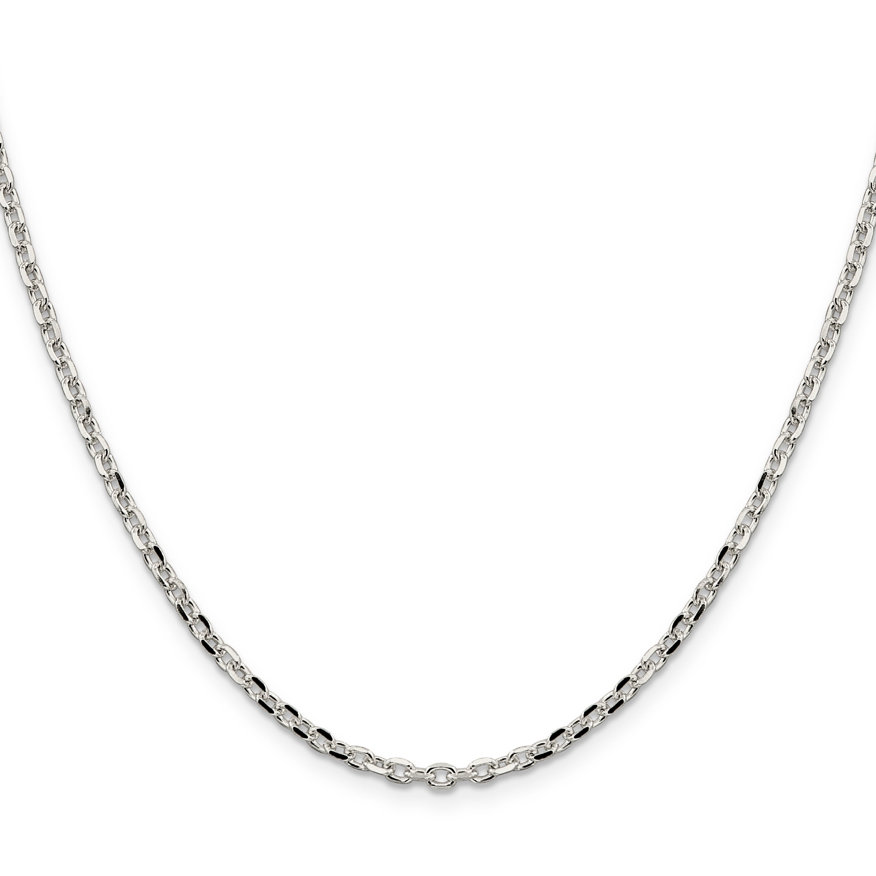 Sterling Silver Diamond-Cut Forzantine Chain Necklace 2.75mm