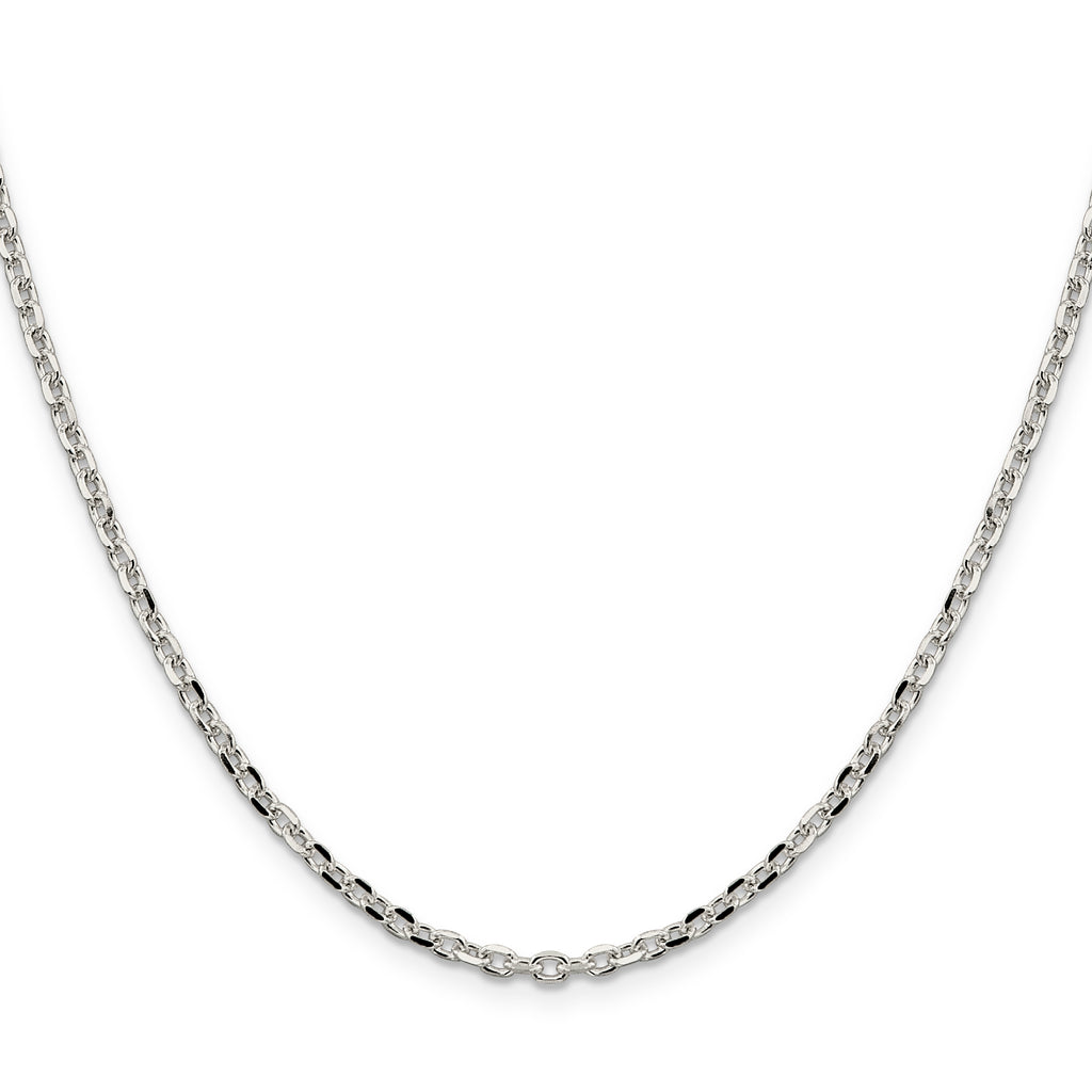 Sterling Silver 2.75mm Diamond-Cut Forzantine Cable Chain