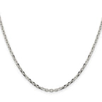 Sterling Silver 2.75mm Diamond-Cut Forzantine Cable Chain