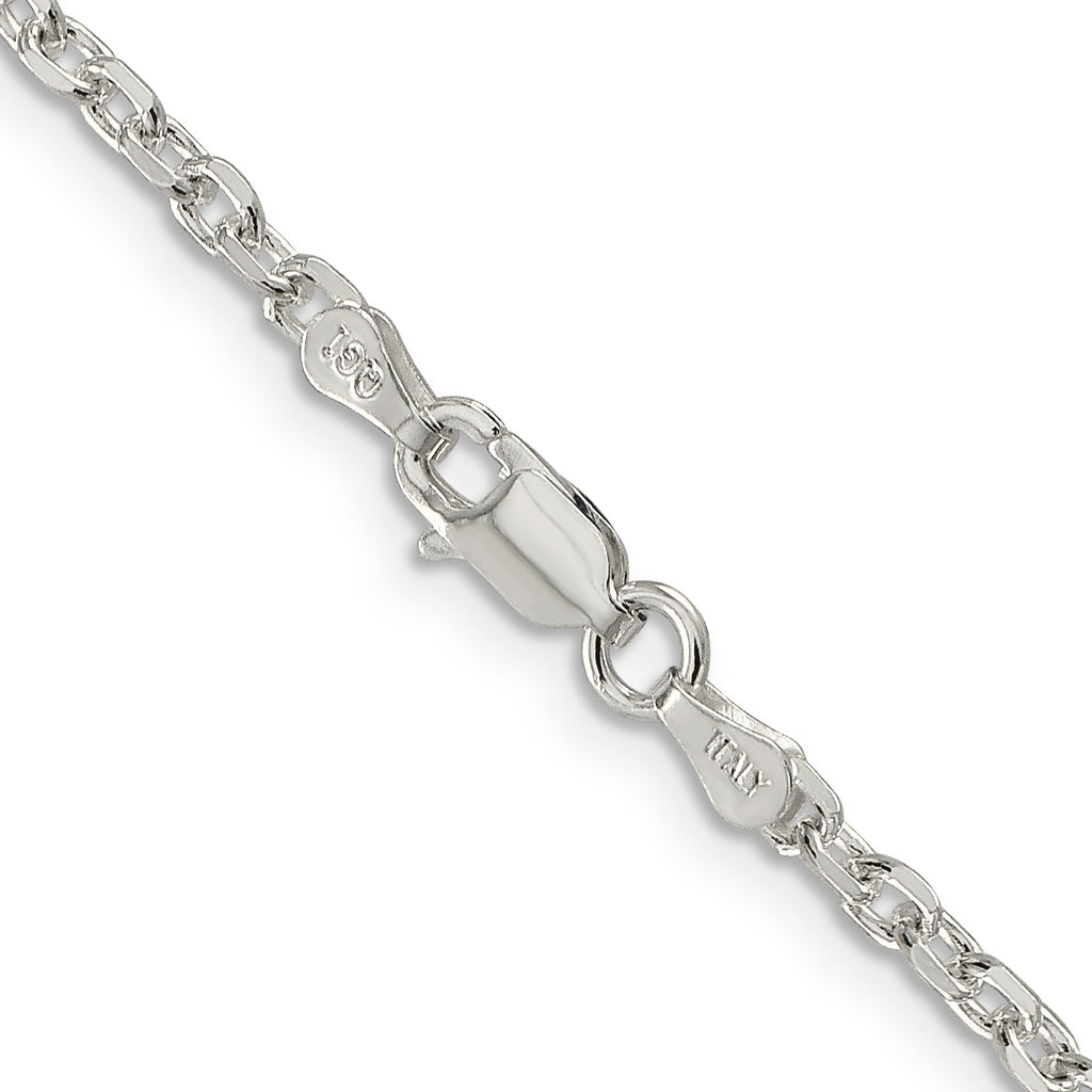 Sterling Silver 2.75mm Diamond-Cut Forzantine Cable Chain