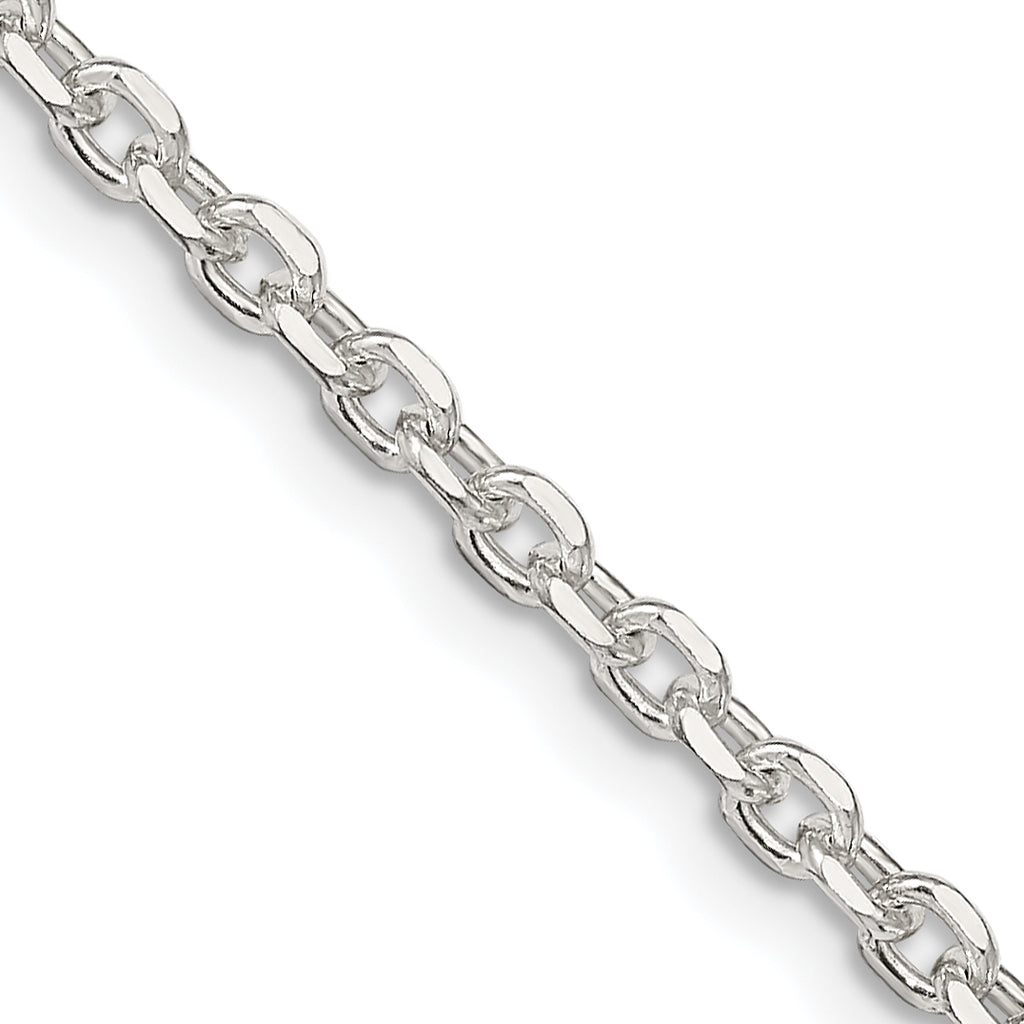 Sterling Silver Diamond-Cut Forzantine Chain Necklace 2.75mm