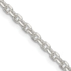 Sterling Silver Diamond-Cut Forzantine Chain Necklace 2.75mm
