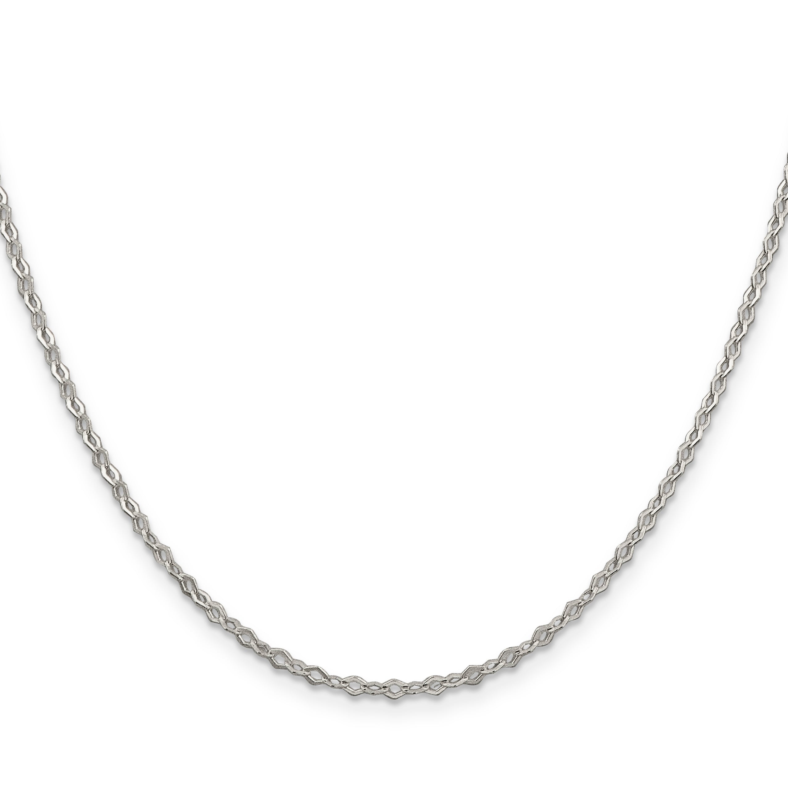 Sterling Silver 2.25mm Fancy Navette Link Chain