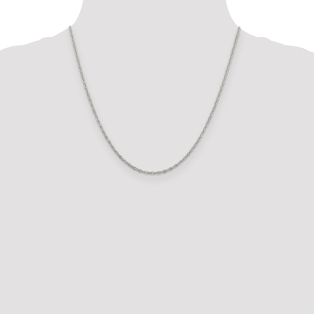 Sterling Silver 2.25mm Fancy Navette Link Chain