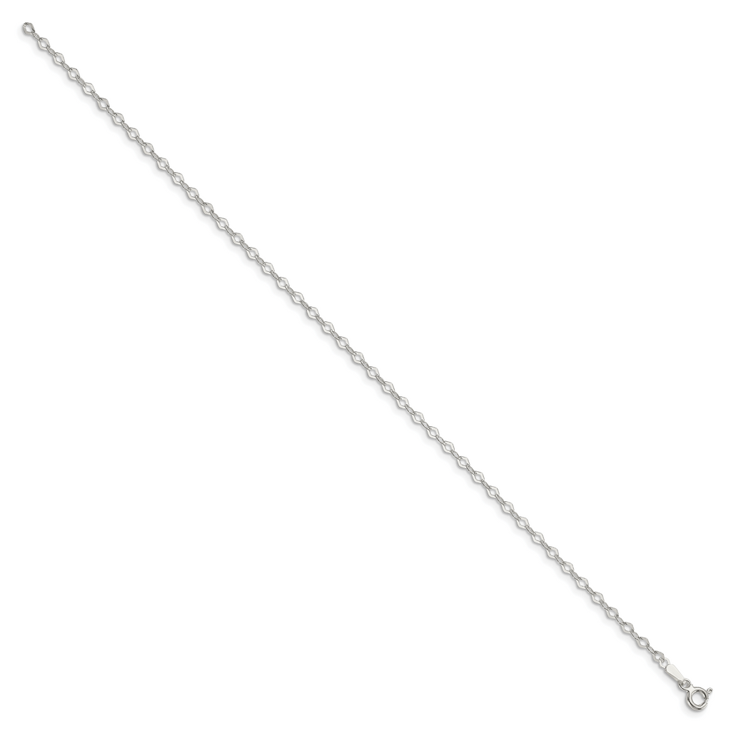 Sterling Silver 2.25mm Fancy Navette Link Chain