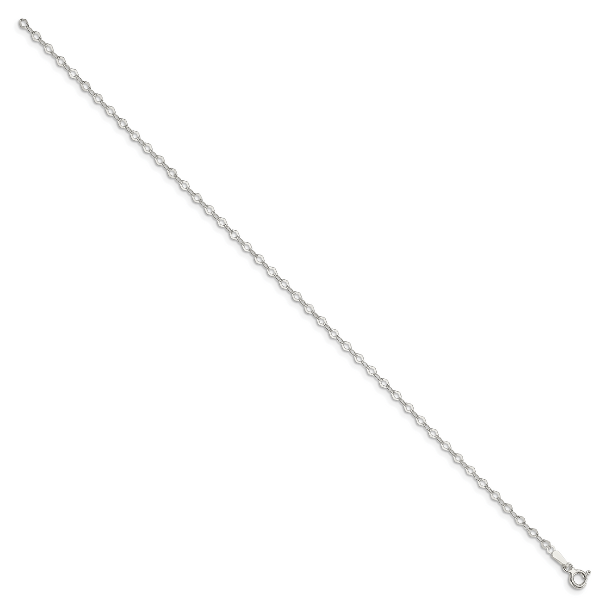 Sterling Silver 2.25mm Fancy Navette Link Chain
