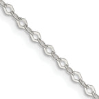 Sterling Silver 2.25mm Fancy Navette Link Chain