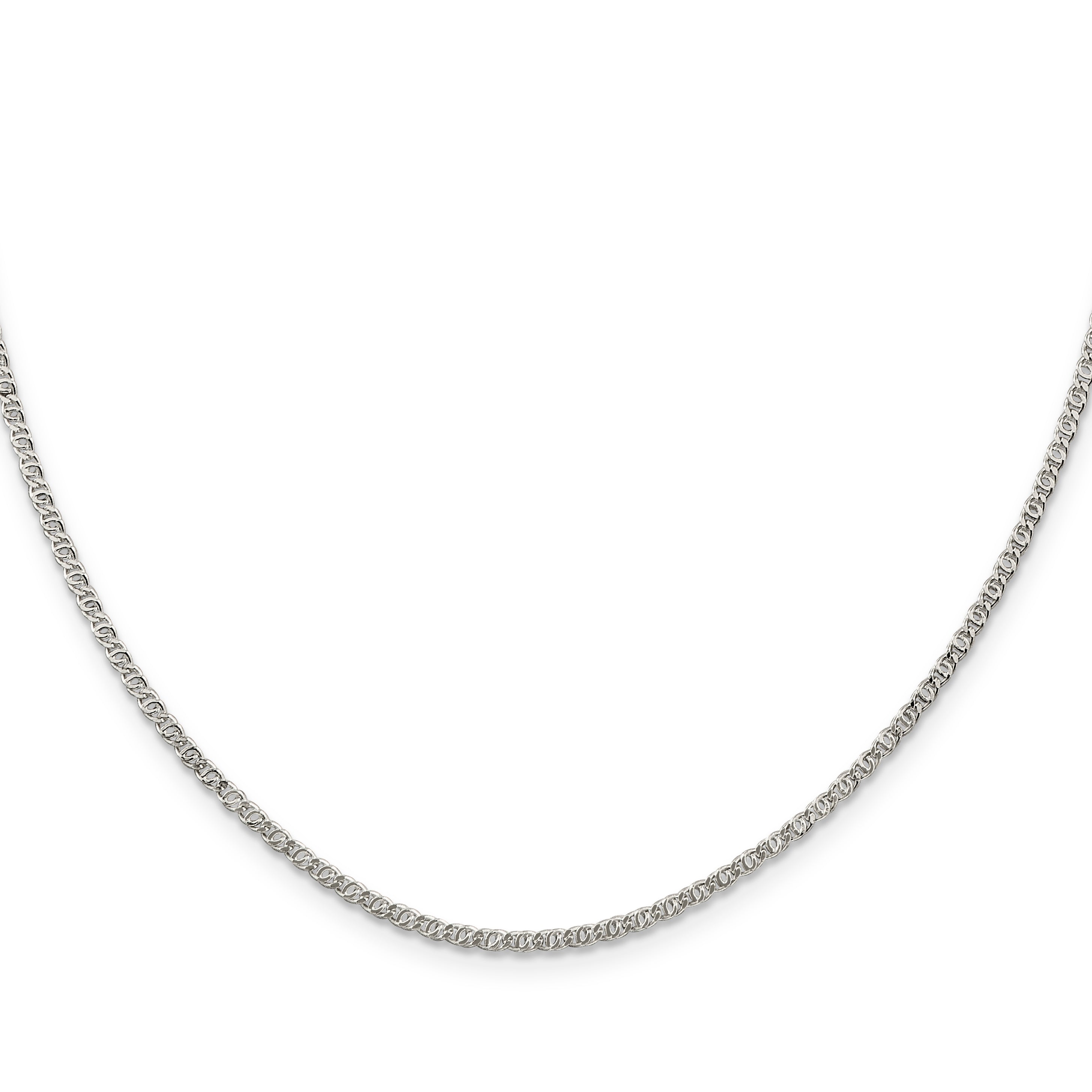 Sterling Silver 2mm Fancy Anchor Pendant Chain Anklet