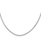 Sterling Silver Anchor Chain Necklace 2mm
