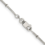 Sterling Silver Beaded Chain Necklace 1.25mm