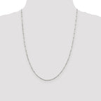 Sterling Silver Beaded Chain Necklace 1.25mm