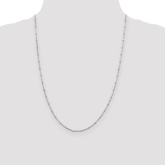 Sterling Silver 1.25mm Fancy Beaded Box Chain