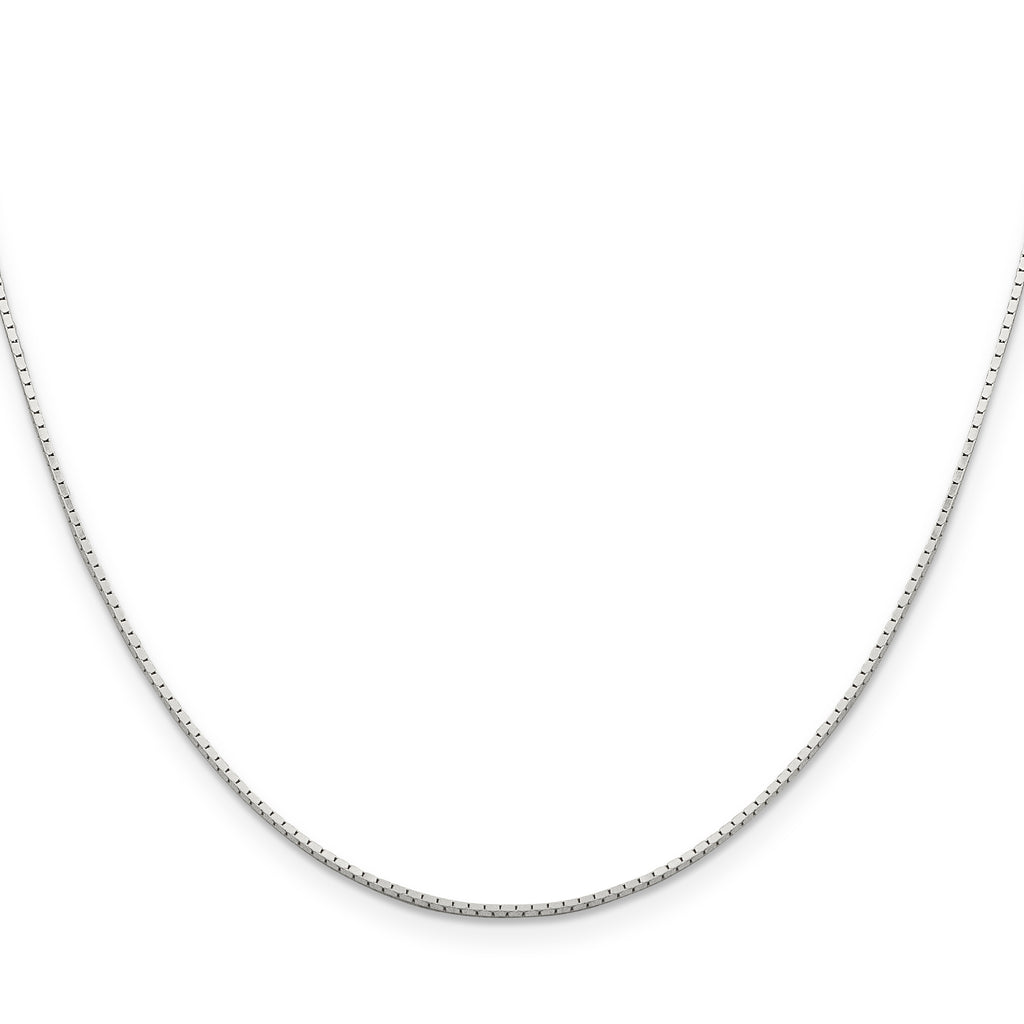 Sterling Silver 1mm Mirror Box Chain With 2in Extension