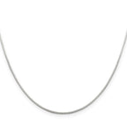 Sterling Silver 1mm Mirror Box Chain With 2in Extension