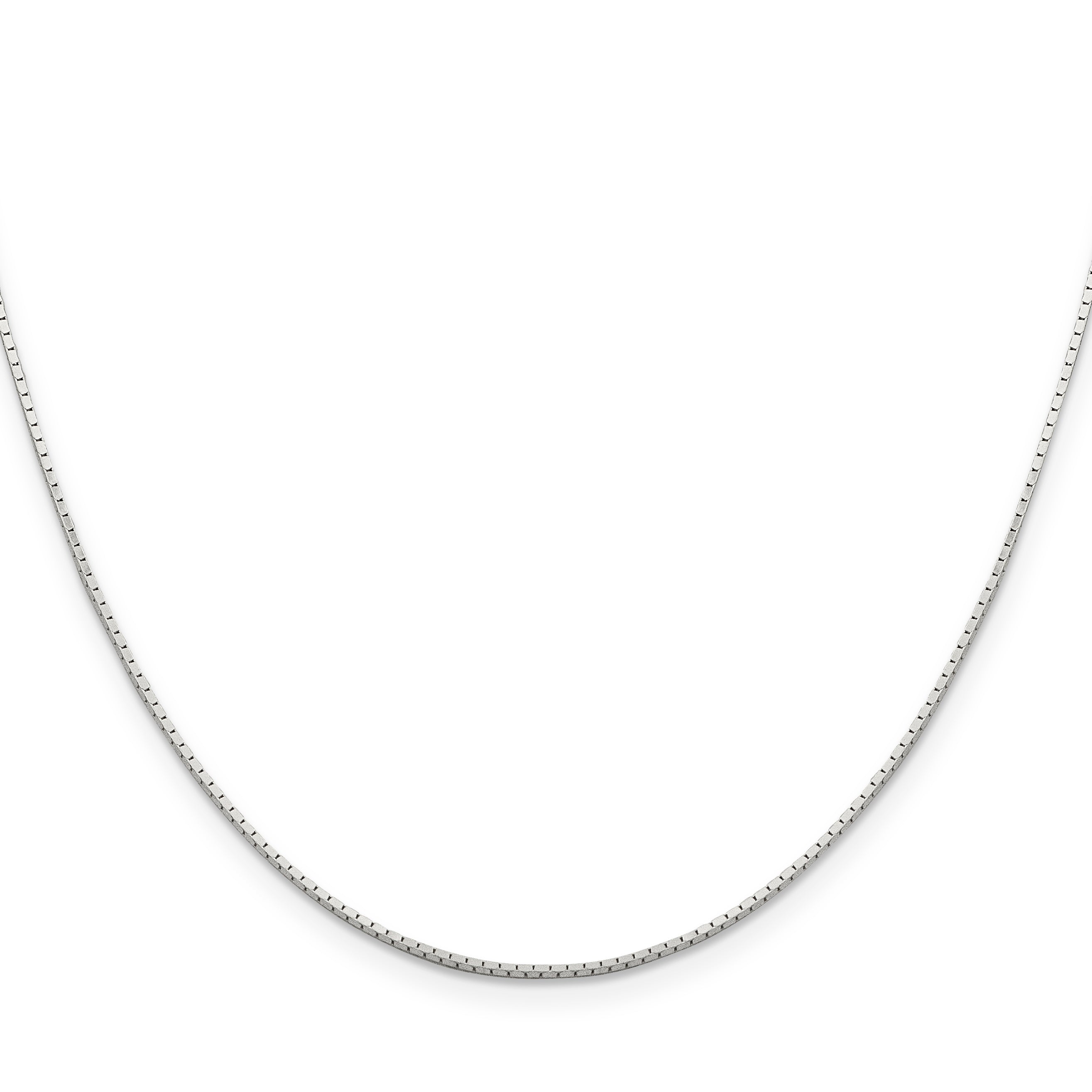 Sterling Silver 1mm Mirror Box Chain With 2in Extension