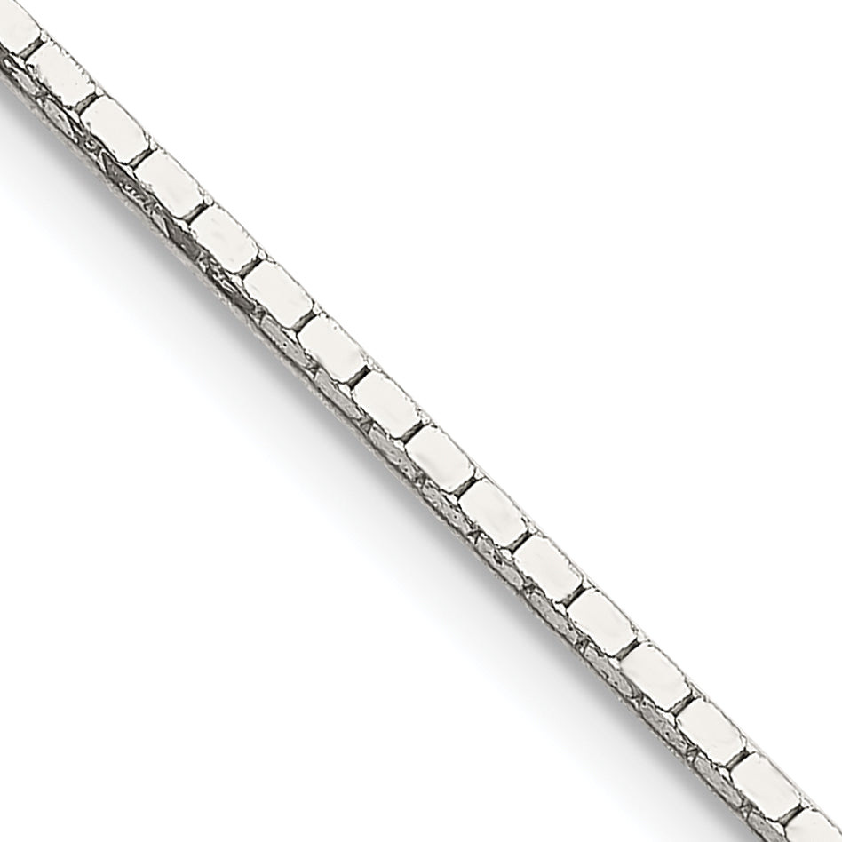 Sterling Silver 1mm Mirror Box Chain With 2in Extension
