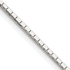 Sterling Silver 1mm Mirror Box Chain With 2in Extension