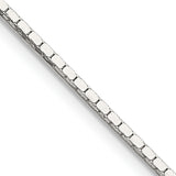 Mirror Box Chain Necklace in Sterling Silver, 1mm, 16–30 Inch