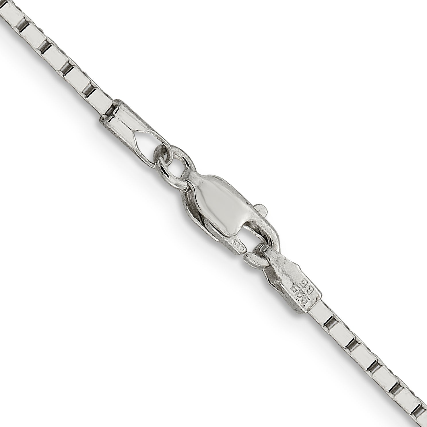 Sterling Silver Box Chain Necklace 1.5mm