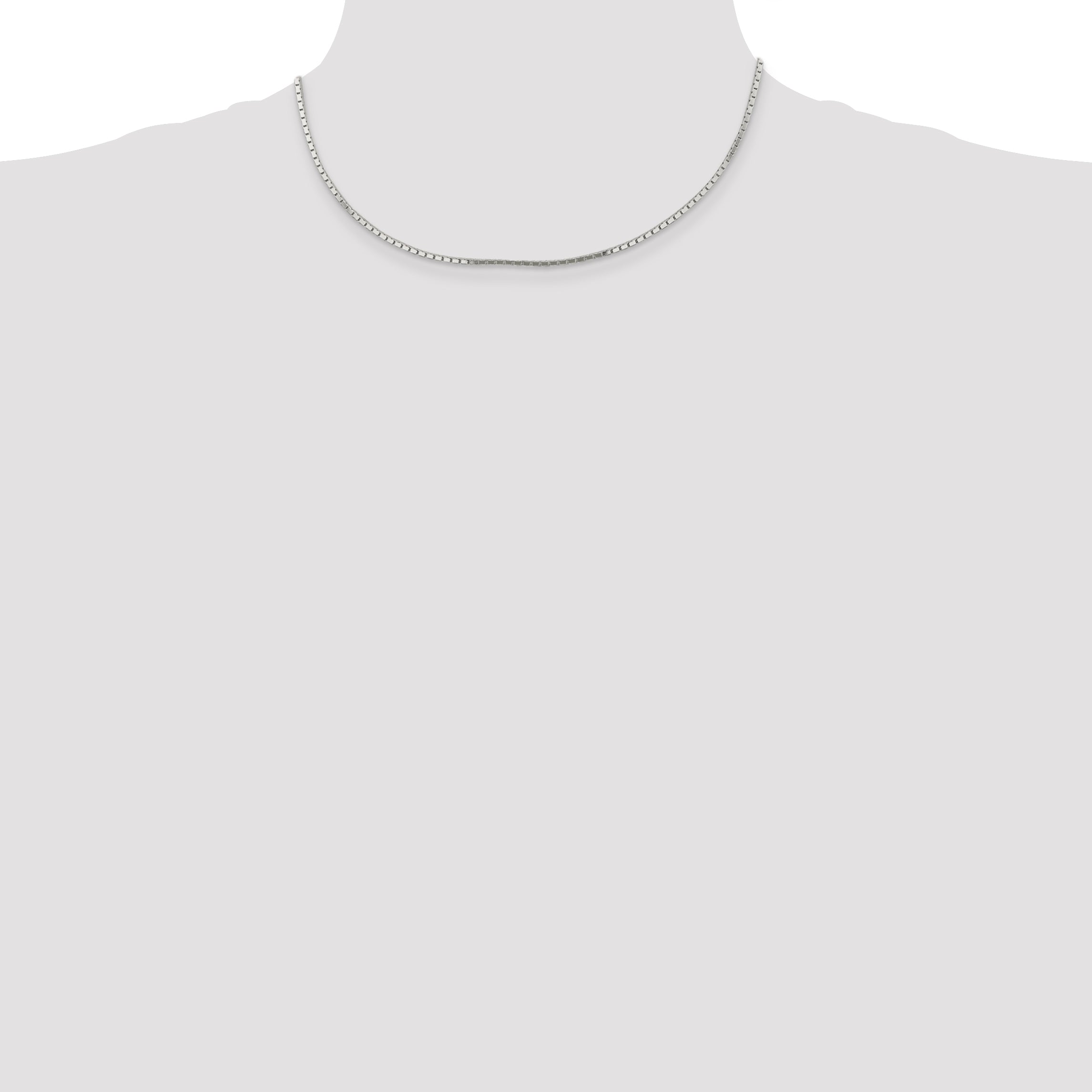 Sterling Silver Box Chain Necklace 1.5mm