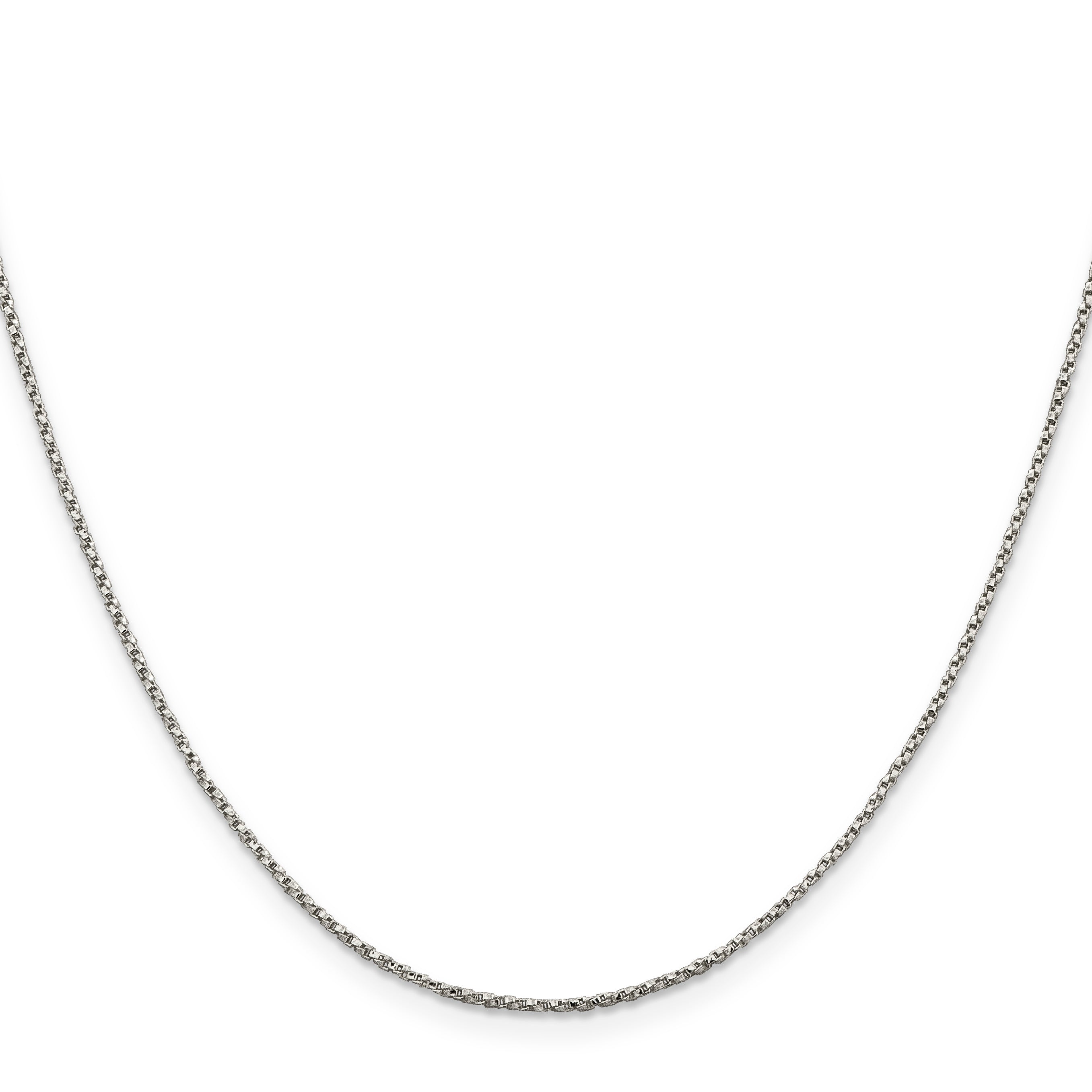 Sterling Silver Box Chain Necklace 1.25mm Secondary image